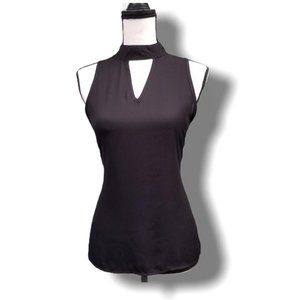 Rue 21 Black Sleeveless Mock Neck Tank Top